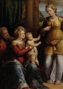 The Holy Family With Saint Catherine by Benvenuto Tisi da Garofalo