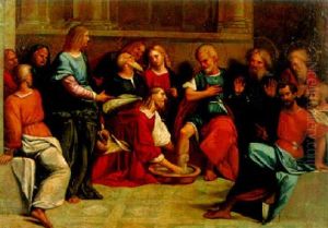 Le Christ Lavant Les Pieds Des Apotres