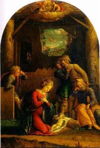 The Adoration Of The Shepherds by Benvenuto Tisi da Garofalo