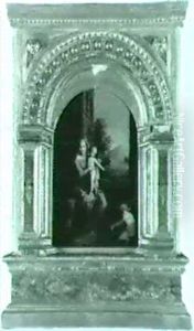 The Infant Baptist Picking Andpresenting Flowers To The Virgin And Child by Benvenuto Tisi da Garofalo