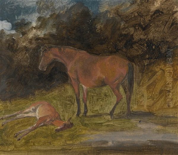 A Mare And Foal, Prince Of Wales's Stud Aston Clinton - view 1