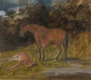 A Mare And Foal, Prince Of Wales's Stud Aston Clinton
