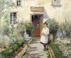 In The Cottage Garden by Edmund Henry Garrett