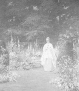 Woman In A Flower Garden Woman In A Flower Garden