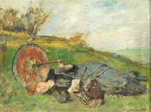 Lady Resting With Parasol Lady Resting With Parasol