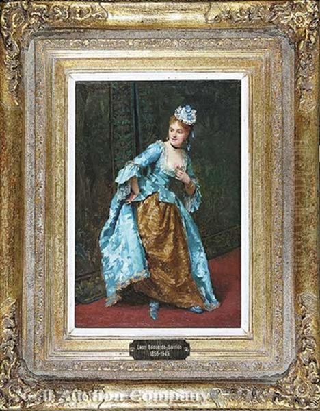 Lady In A Blue Silk Dress - view 1