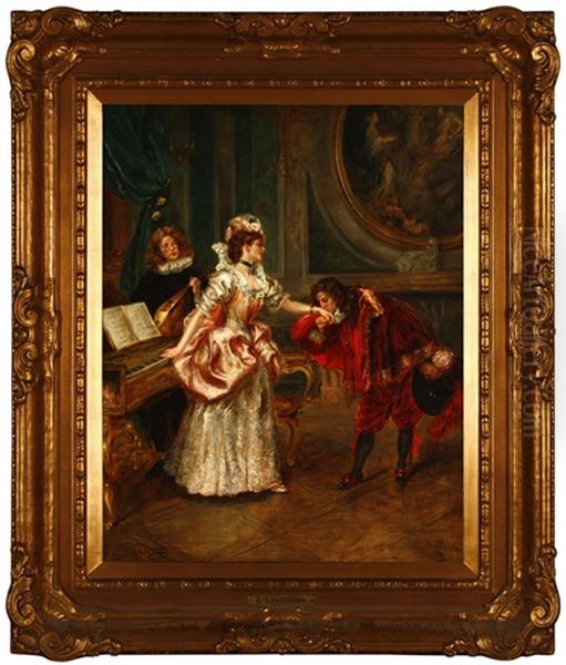 Figures In A Music Parlor - view 1