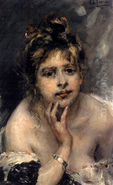 Jeune Fille Au Decollete - view 1