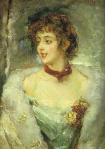 Dama En Traje De Noche