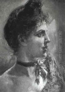 Portrait Of A Lady In Profile Portrait Of A Lady In Profile