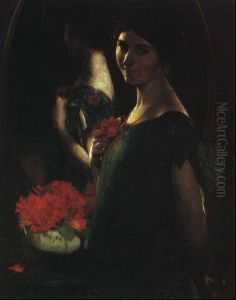 Lady In Front Of A Mirro by Eduardo Leon Garrido