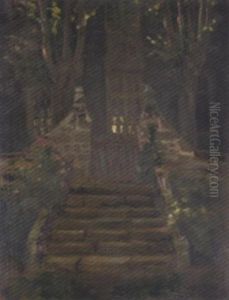 The Garden Steps by Norman Garstin