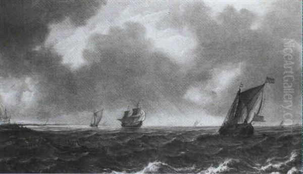 Frigates At Sea - view 1
