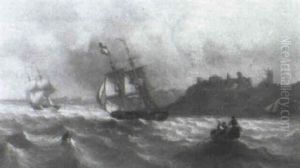 A Scottish Brig Off The Coast A Scottish Brig Off The Coast