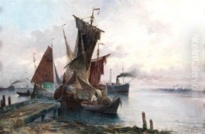 Barcos De Pescadores by Jose Gartner De La Pena