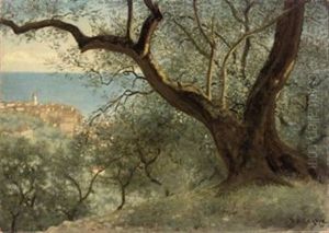 View Of Bordighera, Italy by Thomas Bowman Garvie