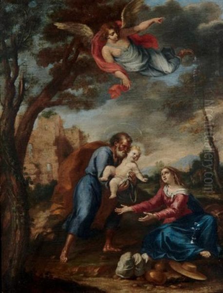 Repos De La Sainte Famille Pendant La Fuite En Egypte - view 1