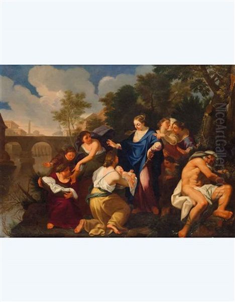 Mose Consegnato Alla Figlia Del Faraone - view 1