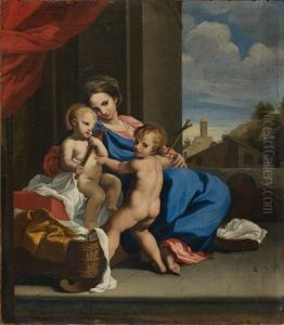 La Vierge A L'enfant Et Saint Jean-baptist by Luigi Garzi