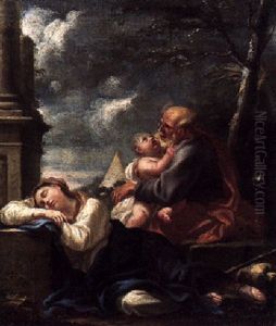 The Rest On The Flight Into Egypt by Luigi Garzi