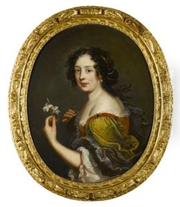 Portrait De Dame Aux Fleurs D"oranger