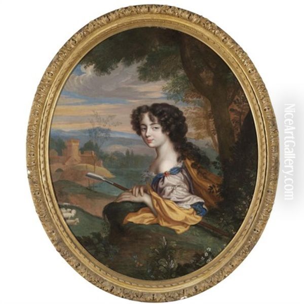 Portrait Of Jane Jenny Myddelton, Mrs May As A Shepherdess - view 1
