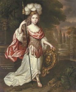 Portrait Of Dorothy Langley In The Guise Of Minerva by Henri Gascars