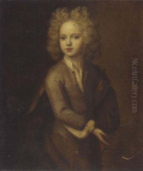 Portrait Of A Boy In A Brown Coat And Brown Robe - view 1