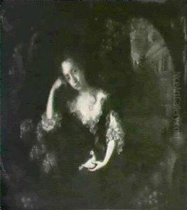 A Portrait Of A Lady, Believed To Be Sarah, Duchess Of      Marlborough, Half-length, Seated Before A House...