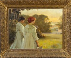 Painting Of Two Women by Walter Bonner Gash
