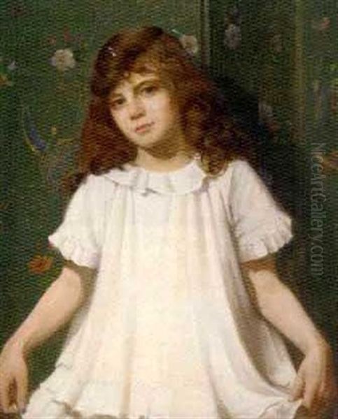 Portrait Of A Girl In A White Dress - view 1