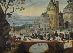 Landscape With The Return Of The Prodigal Son by Lucas Gassel