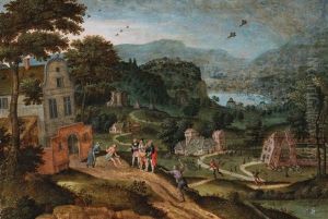 A Landscape With Job On The Dunghill by Lucas Gassel