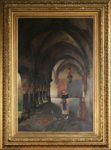 Kyrkointerior-den Helige Franciskus by Axel Axelson
