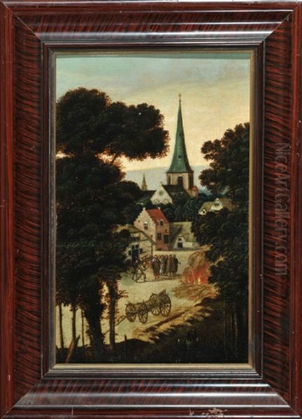 Dorfansicht Mit Jesus Und Gefolge - view 1
