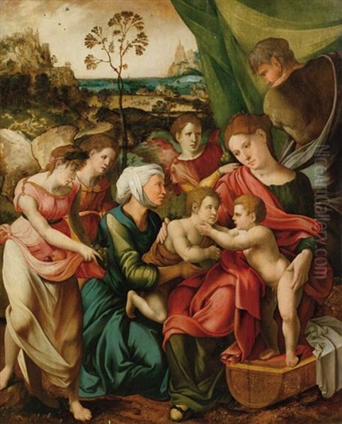 Die Heilige Familie Vor Einer Weiten Landschaft - view 1