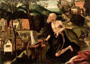 The Penitent Saint Jerome In A Landscape by Lucas Gassel