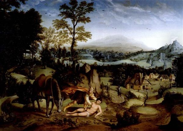 Weite Landschaft Mit Dem Barmherzigen Samariter (luk. 10, 30) - view 1
