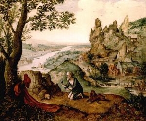 Landscape With The Penitent Saint Jerome by Lucas Gassel