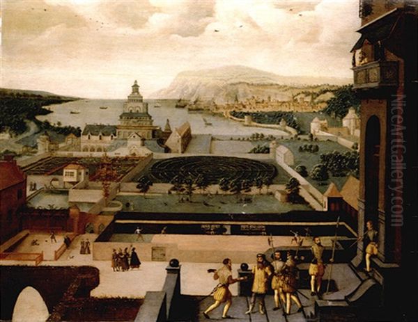 Landscape With Courtly Pleasure Grounds And David And Bathsheba - view 1