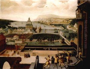 Landscape With Courtly Pleasure Grounds And David And Bathsheba