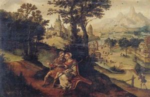 Tamar And Judah In An Extensive Landscape