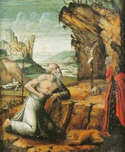Saint Jerome Dans Un Paysage by Lucas Gassel