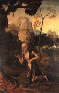 Der Hl. Hieronymus Mit Dem Lowen by Lucas Gassel