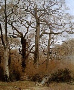 Vieille Futaie En Hiver by Jean-Baptiste-Georges Gassies