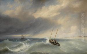 Setting Off From A Lee Shore by Jean Bruno Gassies