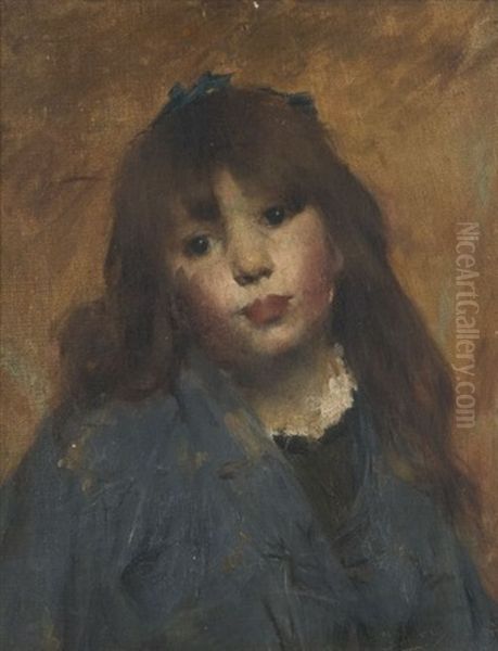 Portrait De Jeune Fille A La Robe Bleue - view 1