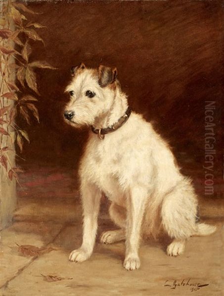 Seated White Terrier - view 1