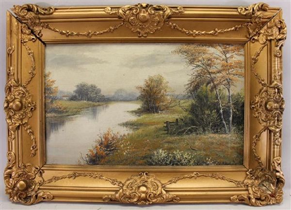 Painting Of A River Landscape - view 1