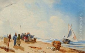 Fishing Boats On The Beach Of The Pomeranian Bight by Heinrich Gaetke